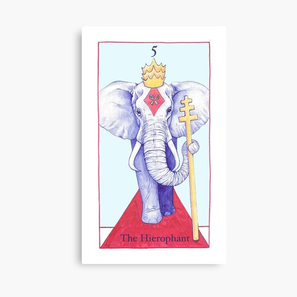 The Hierophant from The BirdQueen Tarot Canvas Print