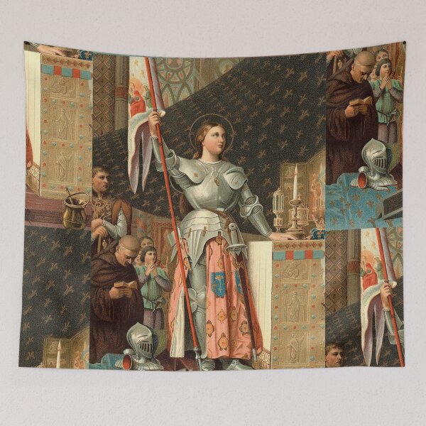 Item preview, Vintage Joan of Arc portrait art designed and sold by Vintage Designs +.