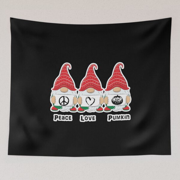 Item preview, FALL GNOMES PEACE LOVE AND PUMKIN HALLOWEEN  designed and sold by Delicious Design ⭐⭐⭐⭐⭐.