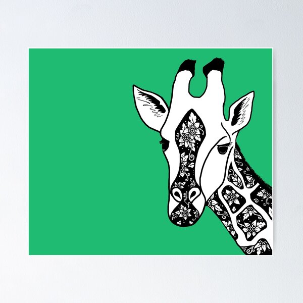 Zentangle Giraffe Art Board Print for Sale by ScribblenStuf