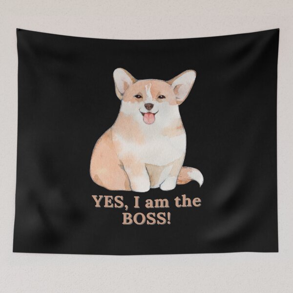 Item preview, Corgi Watercolor - Yes, I am the BOSS! designed and sold by Veewell.