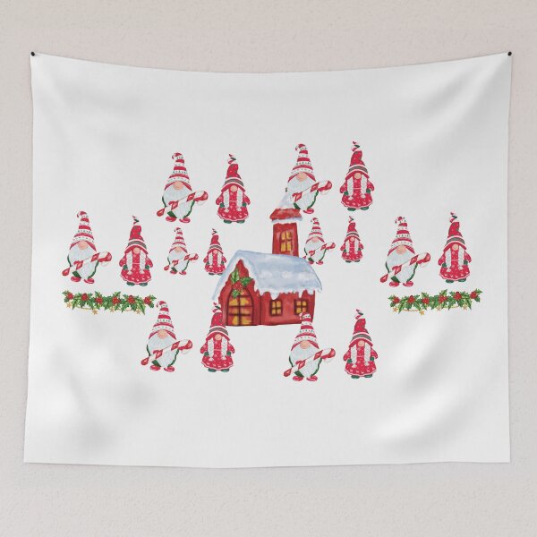 Item preview, Chistmas Gnomes with Snowflakes Candycane and Holly designed and sold by Drathaar.