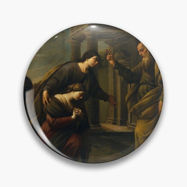 Item preview, Raguel's Blessing of her Daughter Sarah before Leaving Ecbatana with Tobias - painting by Andrea Vaccaro designed and sold by Vintage Designs +.