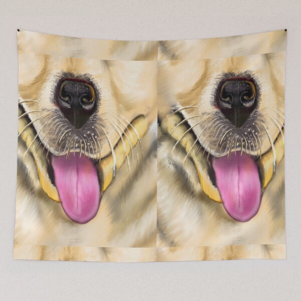 Item preview, Labrador retriever mouth - cute Golden Labrador retriever puppy dog designed and sold by Artonmytee.