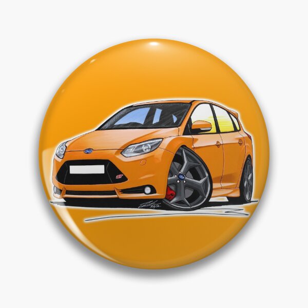 Item preview, Ford Focus ST (Mk3) Orange designed and sold by Yeomans Cartoons.