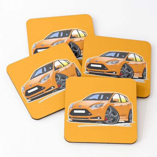Item preview, Ford Focus ST (Mk3) Orange designed and sold by Yeomans Cartoons.