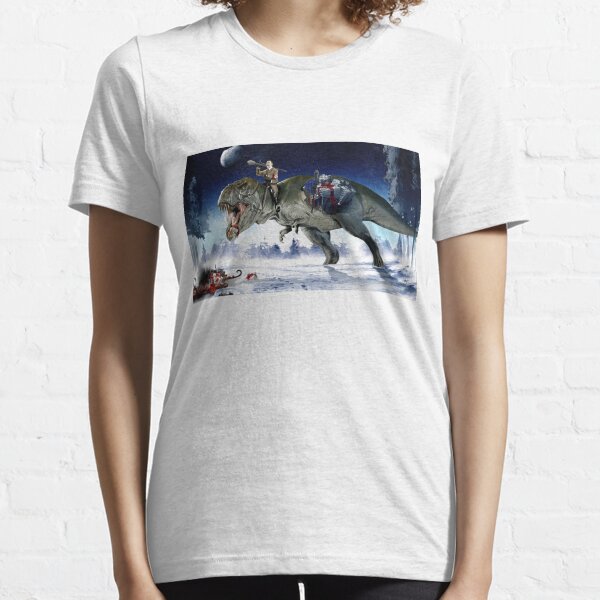 Hitler Riding a T. Rex in the Snow Essential T-Shirt