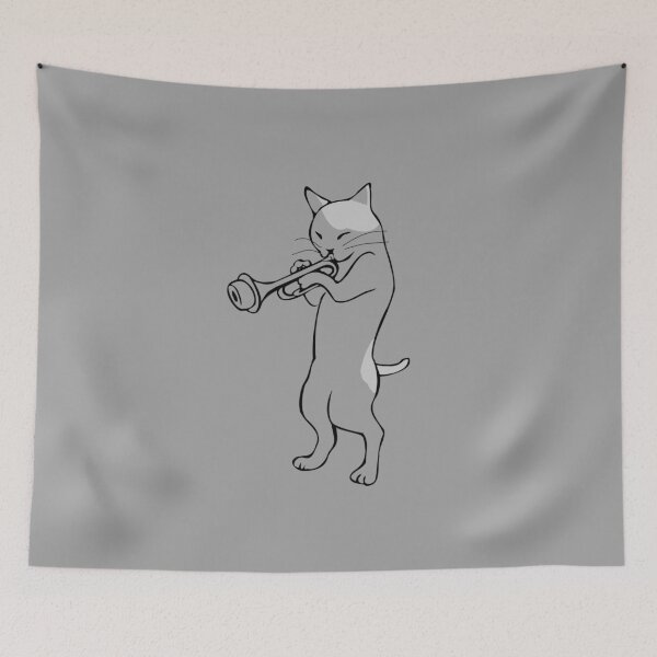 Item preview, Trumpet Cat, Brass Cat, Funny trumpet gift idea designed and sold by HEJAshirts.