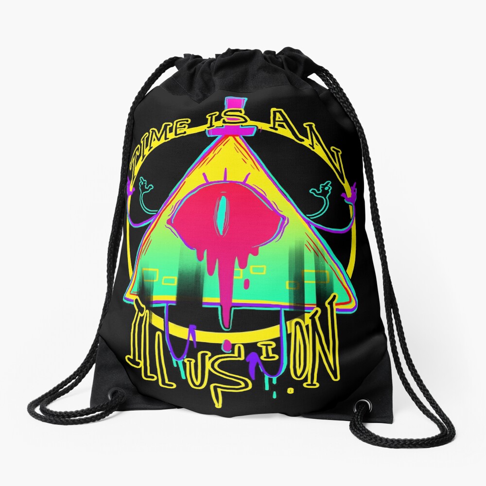 TIME IS AN ILLUSION Drawstring Bag
