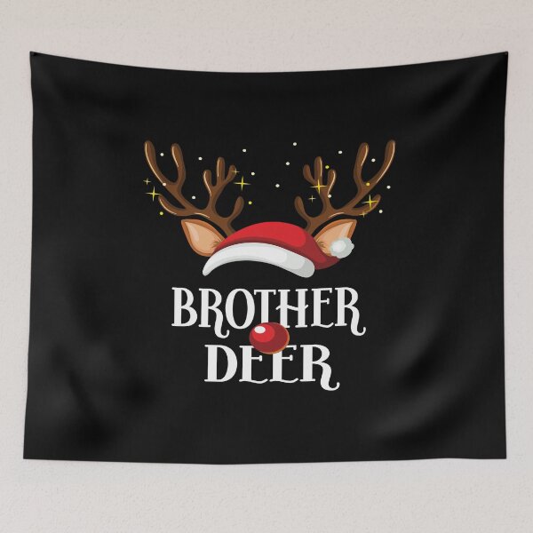 Item preview, Brother Deer Family Matching Christmas Reindeer Party print designed and sold by Grabitees.