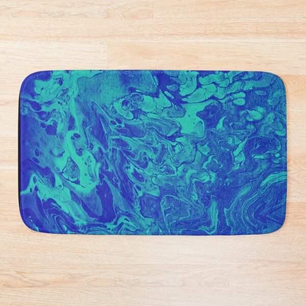 Item preview, Electric Blue Paint Pour designed and sold by WineLabsDesign.