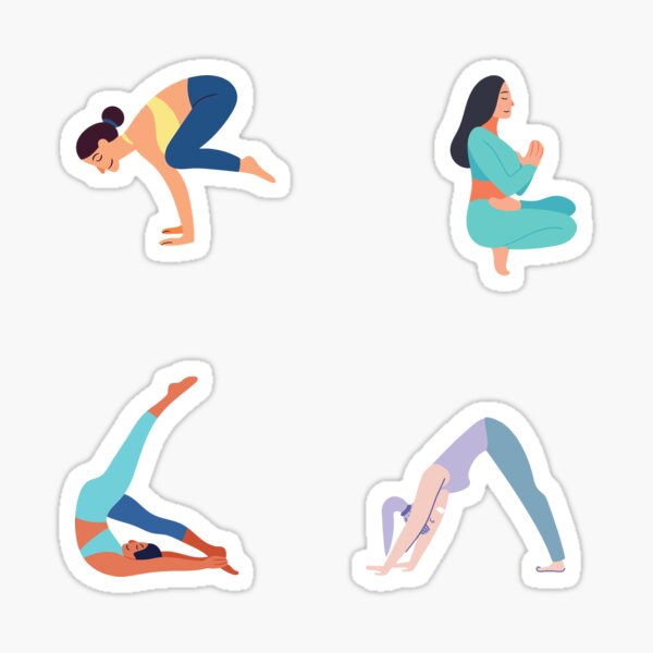 yoga stickers Sticker for Sale by MYWMC