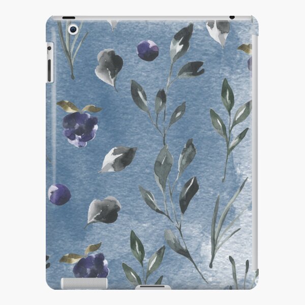 Dark blue watercolor rose flower iPad Snap Case