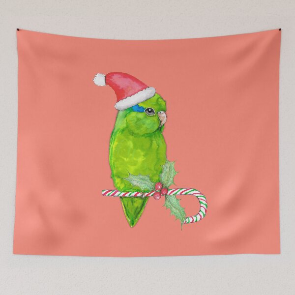 Item preview, Green parrotlet christmas style designed and sold by Bwiselizzy.