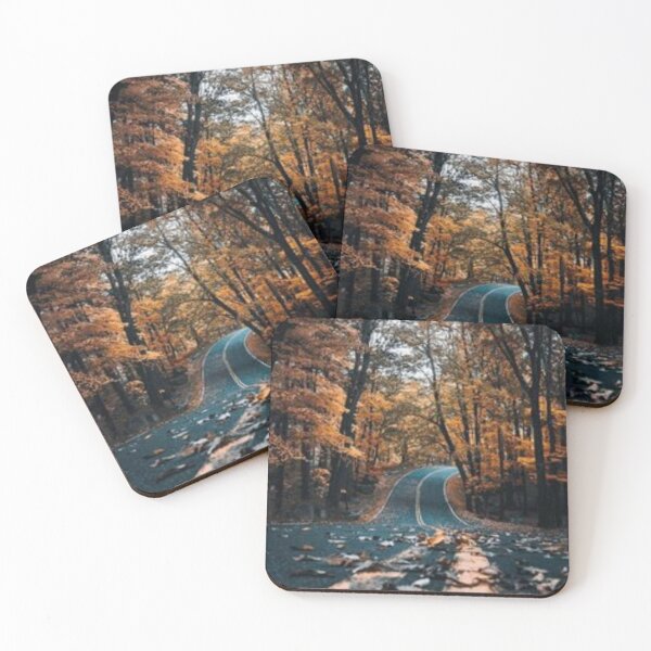 Item preview, Autumn road with leaves designed and sold by Rritu.