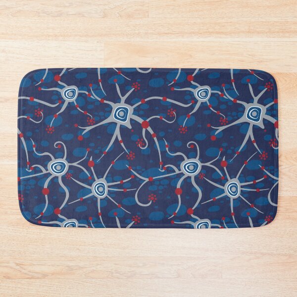Item preview, neural network - pattern dark blue and red designed and sold by colorofmagic.