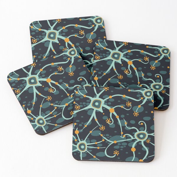 Item preview, neural network - pattern black and light green designed and sold by colorofmagic.