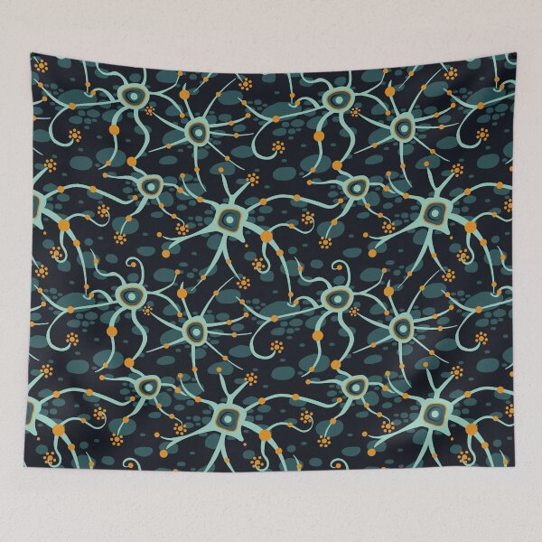 Item preview, neural network - pattern black and light green designed and sold by colorofmagic.