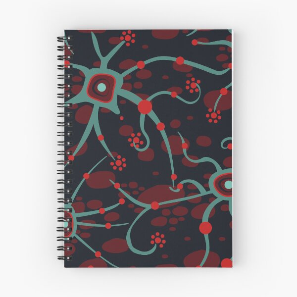 Item preview, Neural network - teal and dark red - seamless pattern designed and sold by colorofmagic.