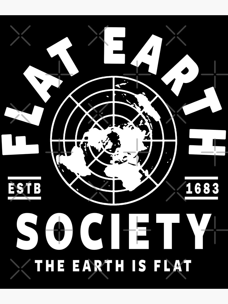 Discover Flat Earth Society - Flat Earth Premium Matte Vertical Poster