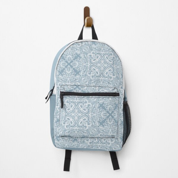 Item preview, Blue Grey and White Textured Folk Art Doodle designed and sold by micklyn.