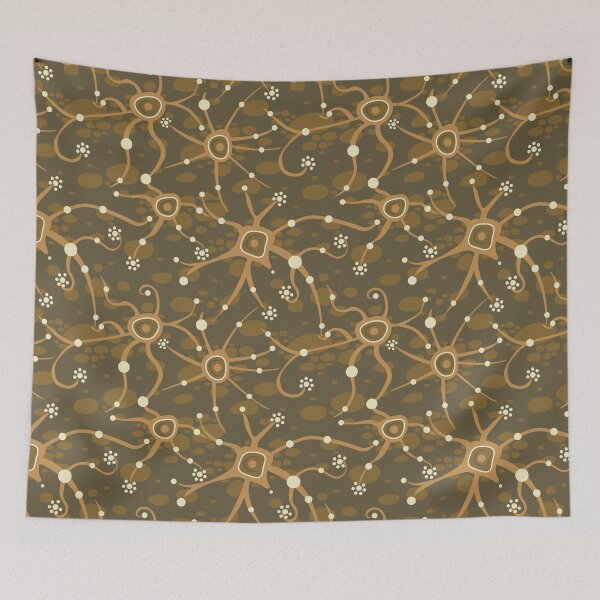Item preview, neural network in brown tones designed and sold by colorofmagic.