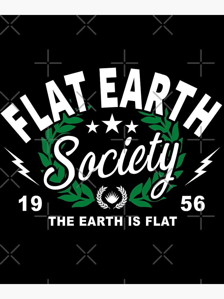 Discover Flat Earth Society - Flat Earth Premium Matte Vertical Poster