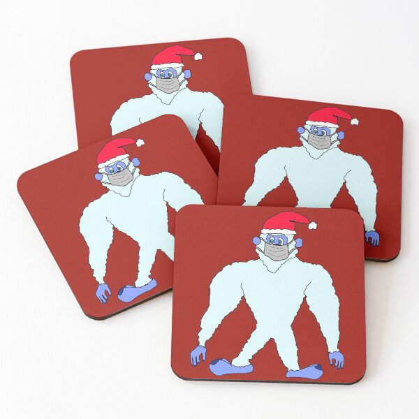 Item preview, Yeti with mask Merry Christmas designed and sold by oxoxoxo.