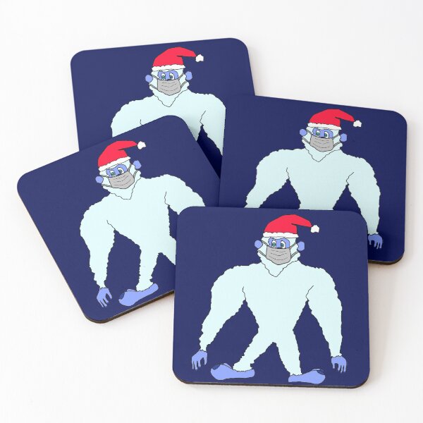 Item preview, Yeti with mask Merry Christmas  designed and sold by oxoxoxo.