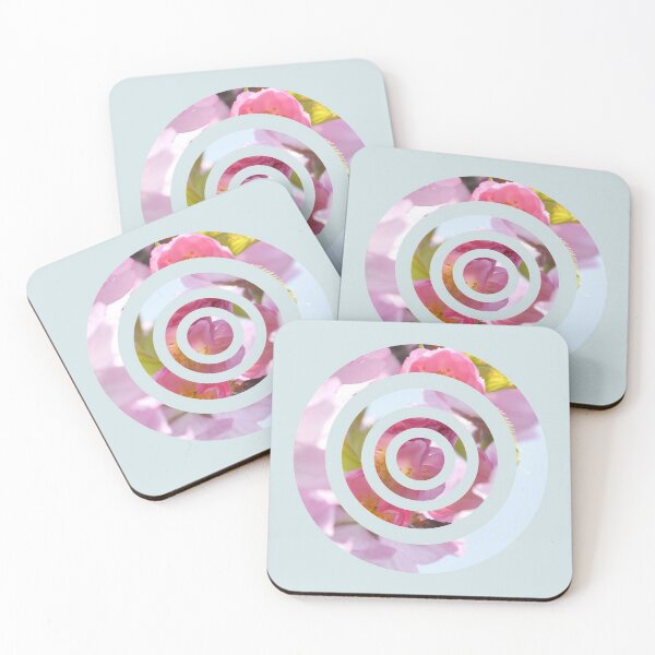 Item preview, Elegant Geometric - pretty abstract round target cherry blossom spring pattern designed and sold by Caroline Laursen.