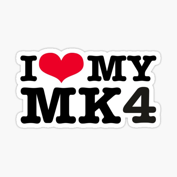 Amo mi MK4 Pegatina