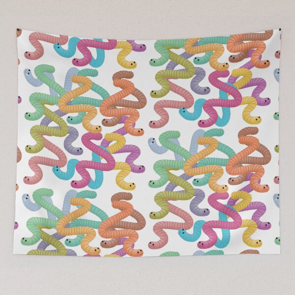Item preview, Cute Colourful Wiggly Worms designed and sold by VicEllisArt.