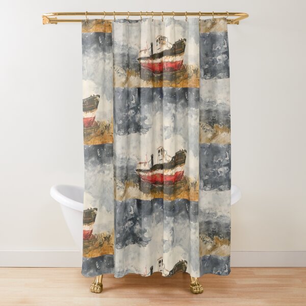 stranded vessel Shower Curtain