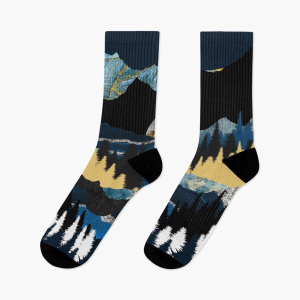 Item preview, Abstract Mystic Blue Forest and Mountain designed and sold by KA DESIGNS.