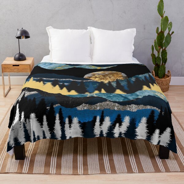 Item preview, Abstract Mystic Blue Forest and Mountain designed and sold by KA DESIGNS.