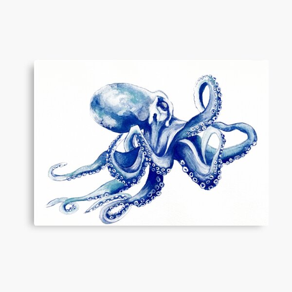 Item preview, Octopus watercolour drawing designed and sold by calamarisky.