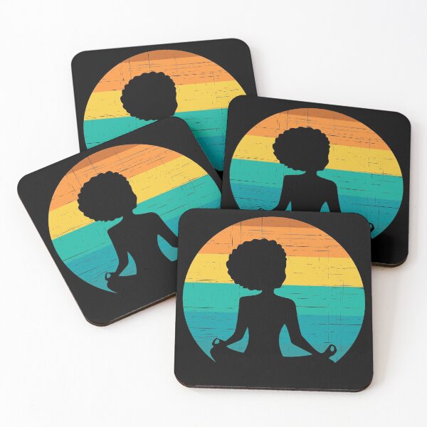 Item preview, African woman yoga designed and sold by Meaningfully.