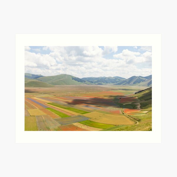 The valley of Castelluccio Art Print