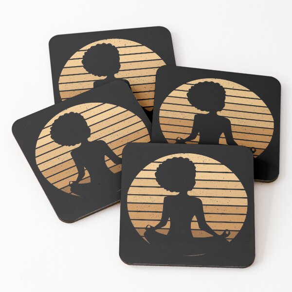 Item preview, African woman yoga designed and sold by Meaningfully.