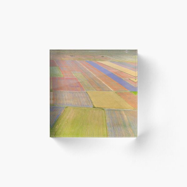 Fields on color of Castelluccio Acrylic Block
