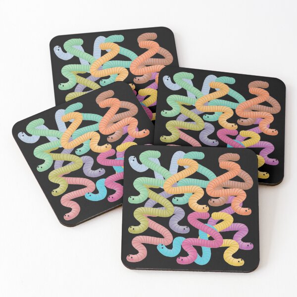 Item preview, Cute Colourful Wiggly Worms II designed and sold by VicEllisArt.