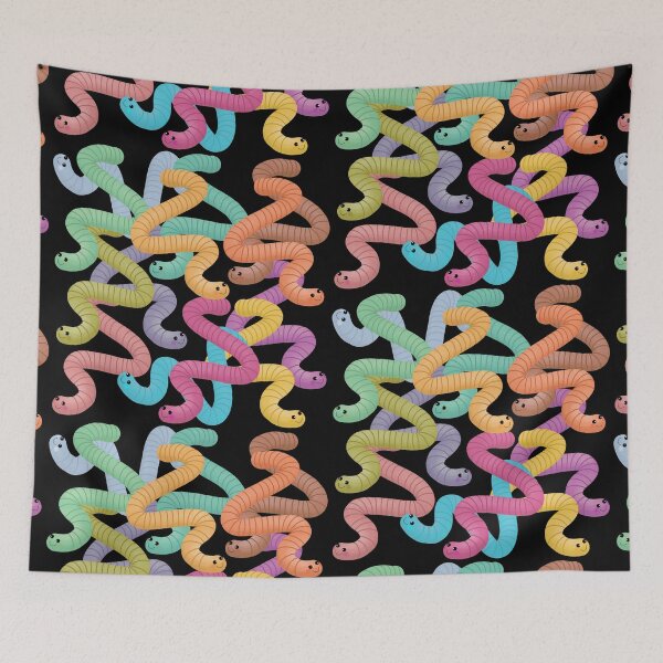 Item preview, Cute Colourful Wiggly Worms II designed and sold by VicEllisArt.