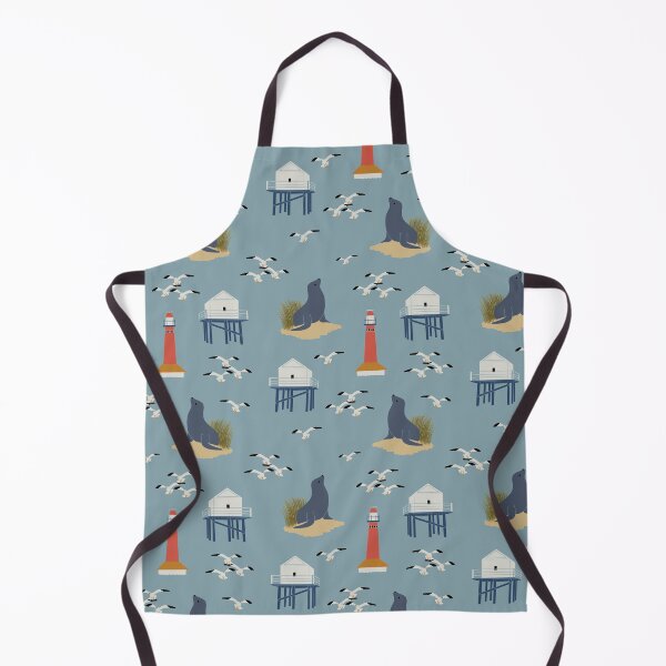 Item preview, Cloudy dutch beach with seals pattern designed and sold by JokeGysen.
