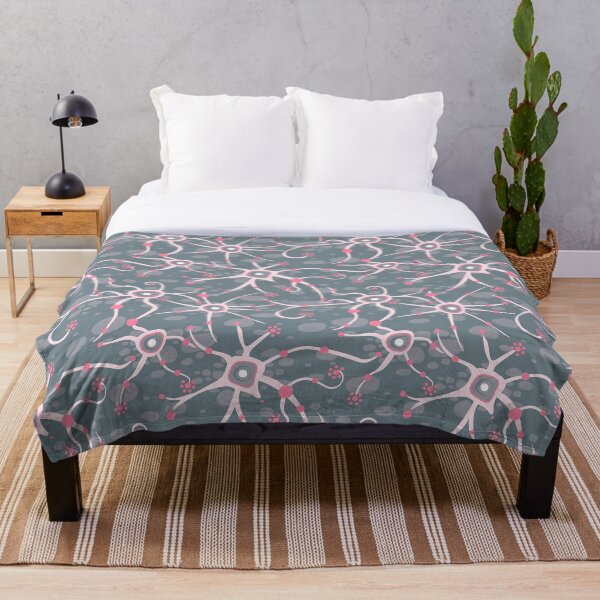 Aperçu de l'œuvre Réseau neuronal - gris argenté et rose - modèle sans couture créée et vendue par colorofmagic.