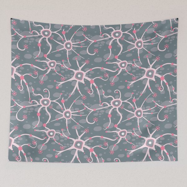 Item preview, Neural network - silver gray and rose - seamless pattern designed and sold by colorofmagic.