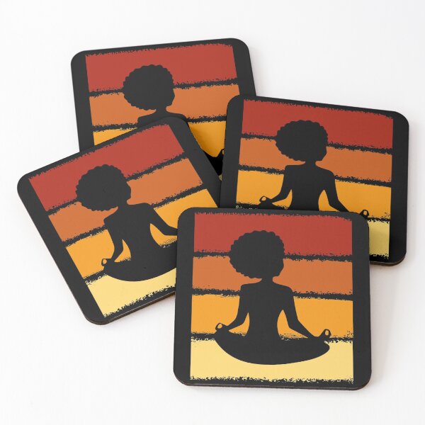 Item preview, African woman yoga designed and sold by Meaningfully.