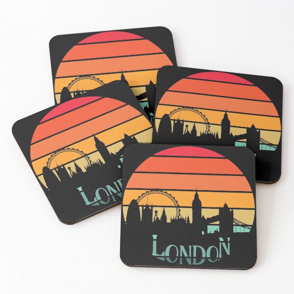 Item preview, Retro Vintage Sunset With London Skyline designed and sold by Primroaddesigns.