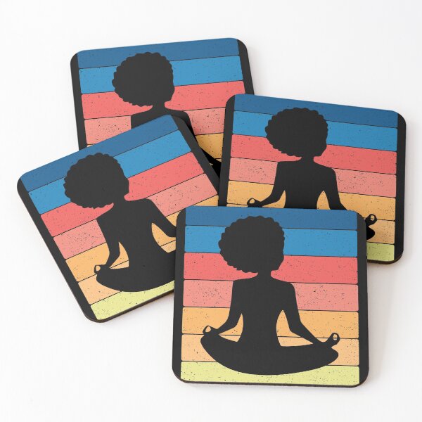 Item preview, African woman yoga designed and sold by Meaningfully.