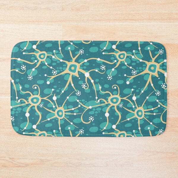 Item preview, neural network - pattern light yellow and water green designed and sold by colorofmagic.