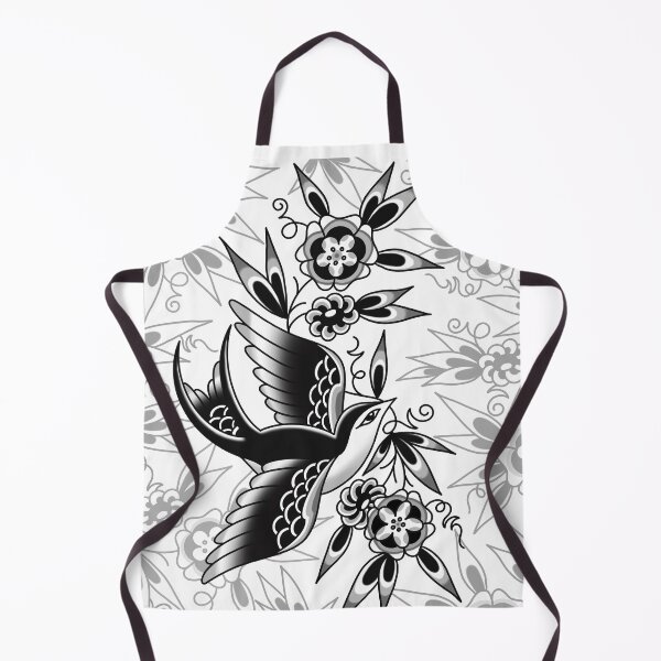 Item preview, traditional swallow and flowers designed and sold by MayaBrant.